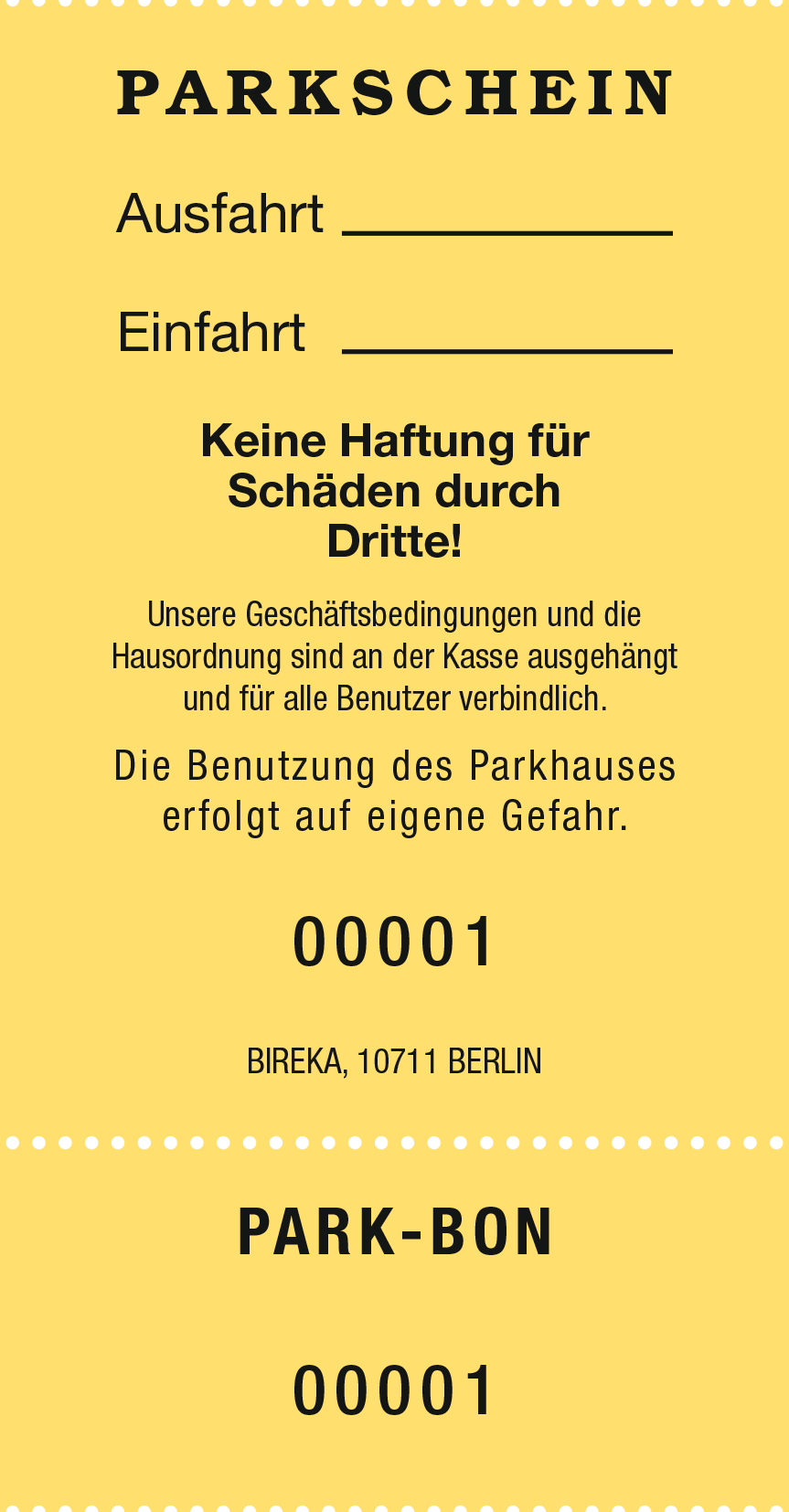 Parkschein